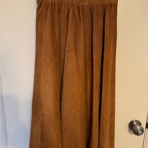 Brown Smocked Maxi Skirt for Casual Wear